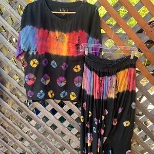 Boho Tie dye outfit/harem pants - Rayon